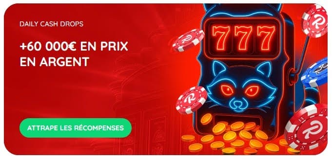 Rooli Casino Daily Cash Drops