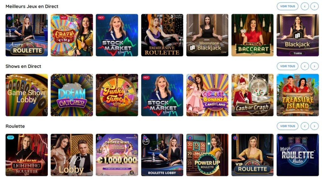 Rooli Casino jeux live